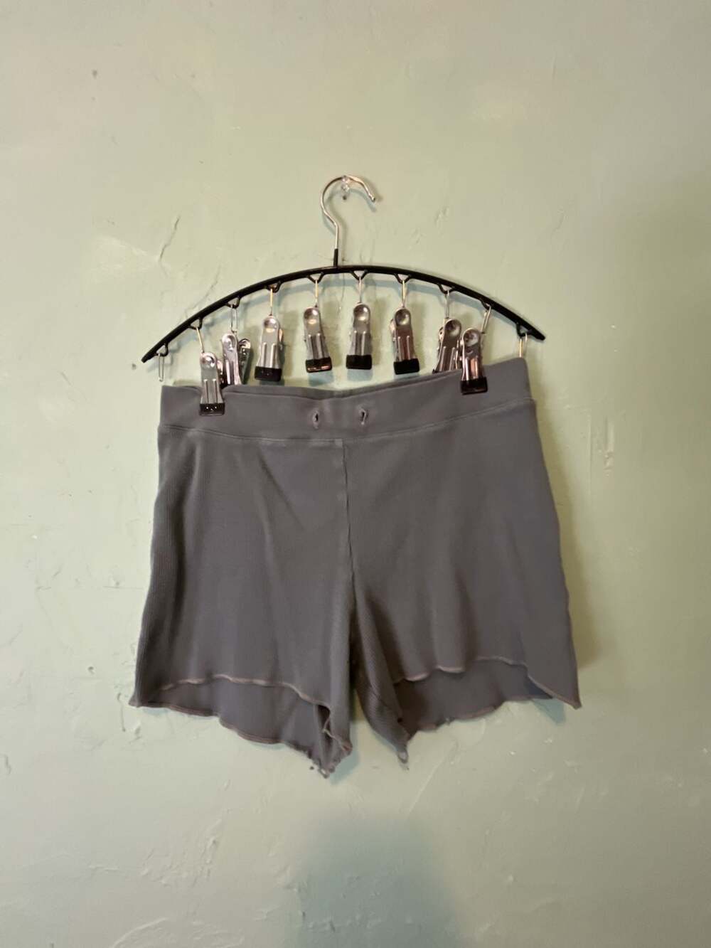 Skims Cotton Rib Drawstring Shorts Size Small Kyanite